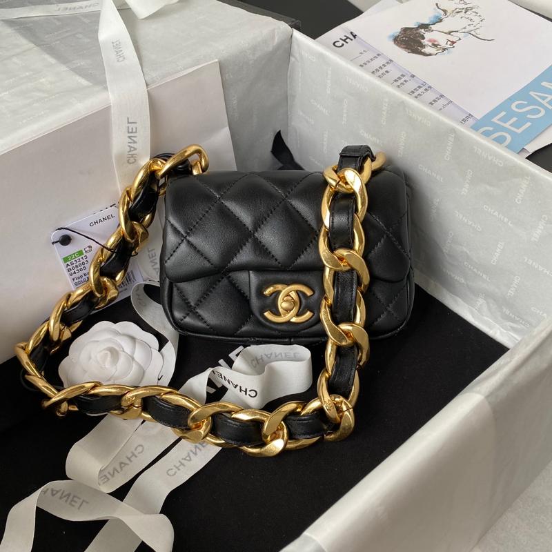 Chanel Handbags AS3213 Sheepskin Black